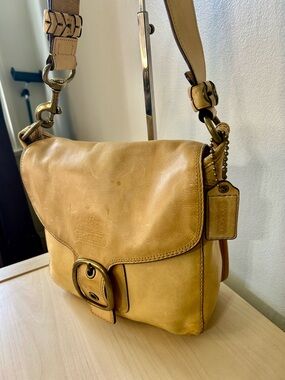 Coach Leather Bleeker Tattersall Crossbody